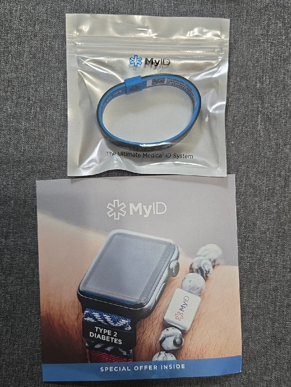 Blue Silicone Medical ID Wristband